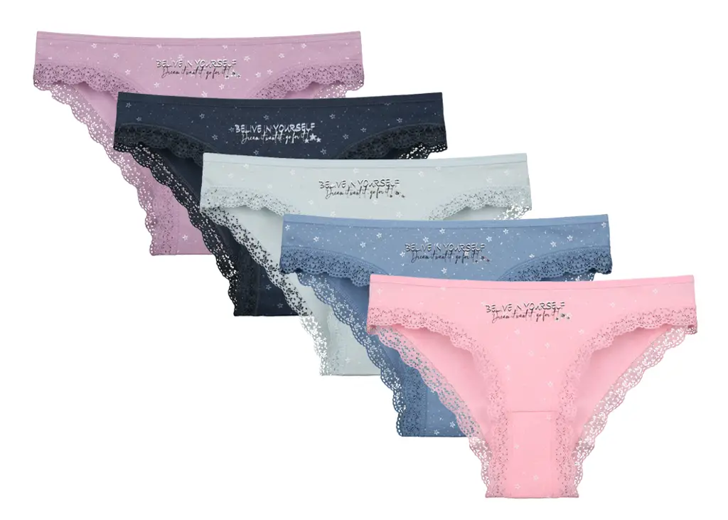 Ženske Gaćice Klasični Model Čipka