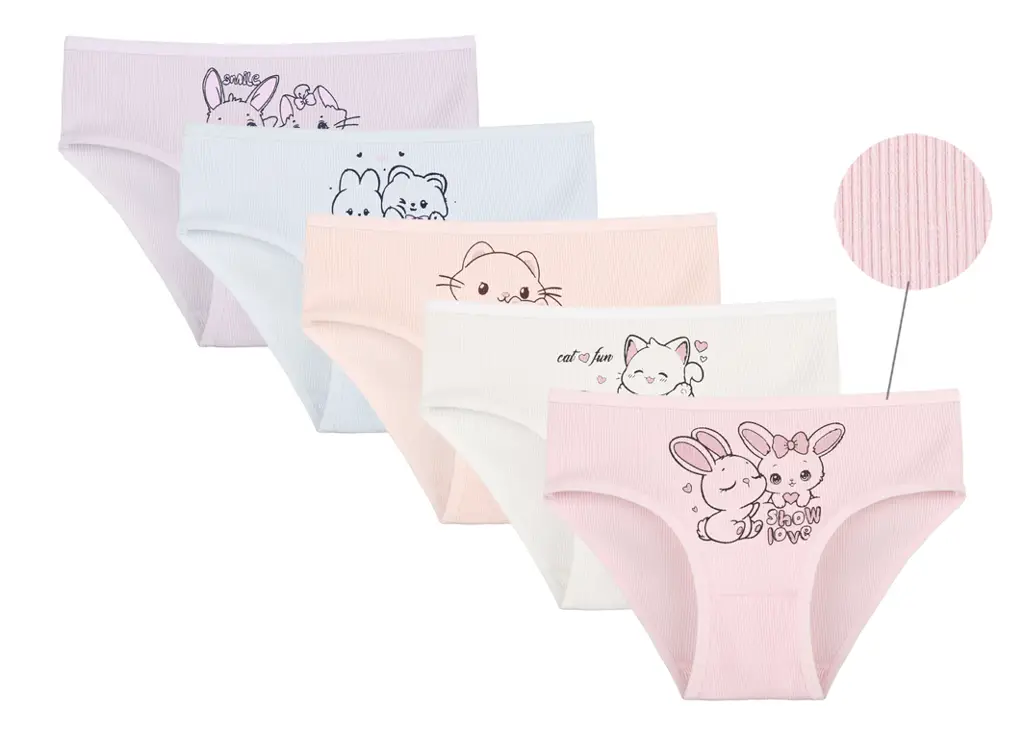 Gaćice Za Djevojčice Rebrasti Pamuk